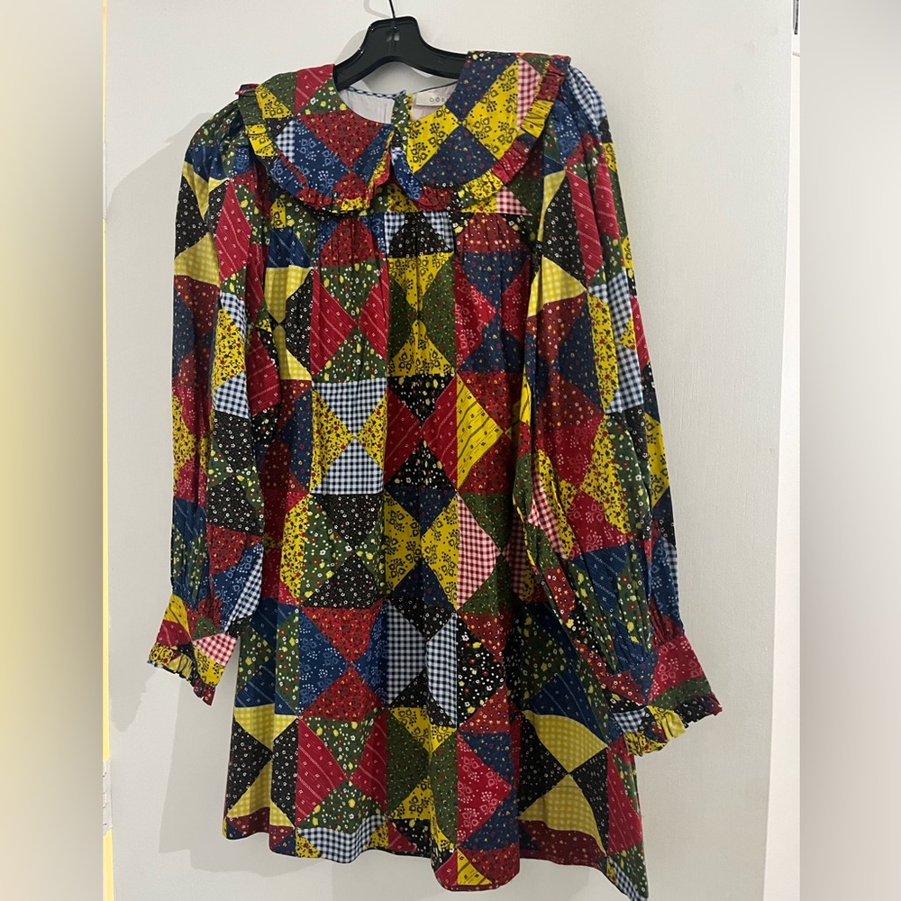 DOEN patchwork mini dress